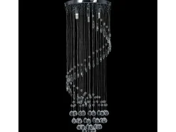 Lámpara de techo con cuentas de cristal en espiral G9 ES658473 Plateado Best