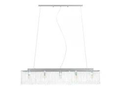 Hot Lámpara de techo con cuentas de cristal 104 cm E14 ES202776 Plateado