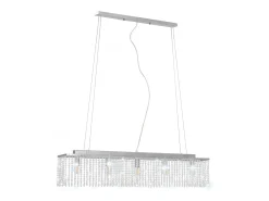 Hot Lámpara de techo con cuentas de cristal 104 cm E14 ES202776 Plateado