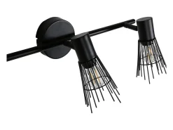 Venture Home Lámpara Suspendida-Lámpara de techo de acero Pico 3 pantallas Negro