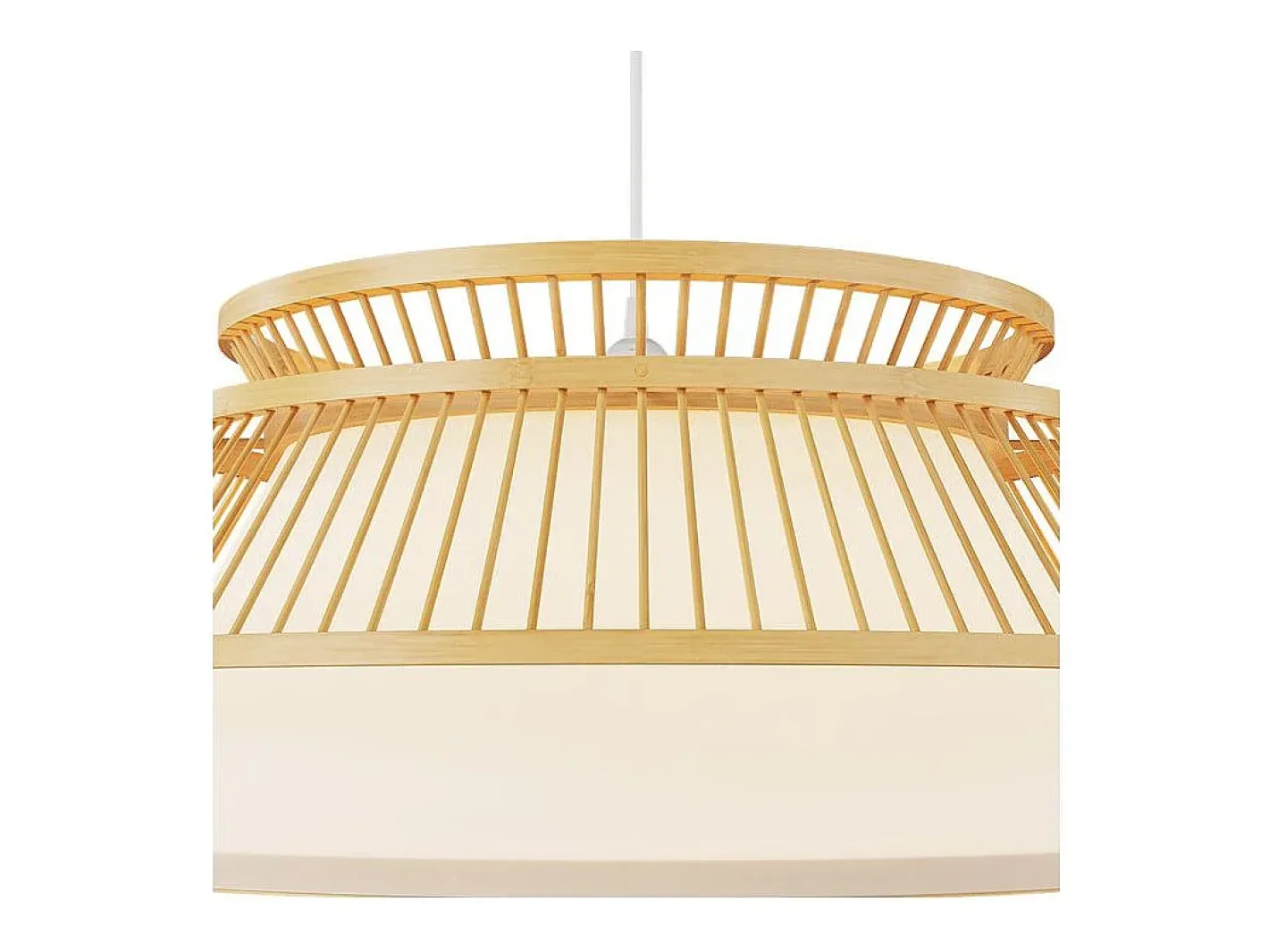 Best Rendez-Vous Déco Lámpara de techo de bambú natural 46 cm - Maupiti Beige