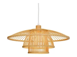 Rendez-Vous Déco Lámpara de techo de bambú natural y metal D50 cm - Mirabel Beige Sale