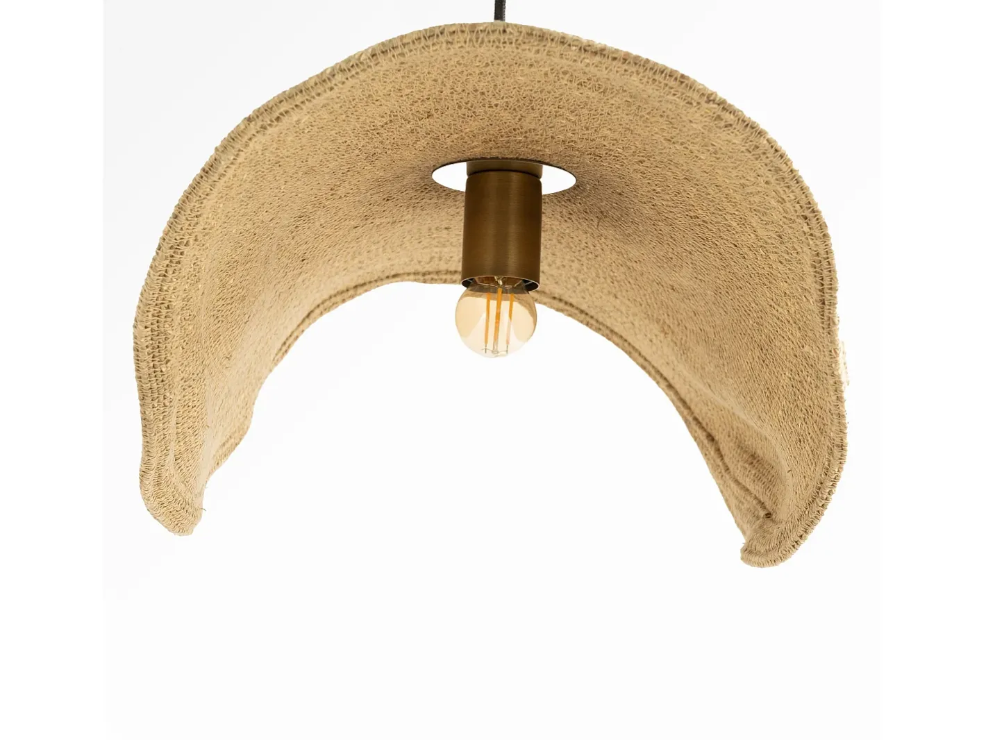 Discount Rendez-Vous Déco Lámpara de techo de material natural y metal D91 cm - Maho Beige