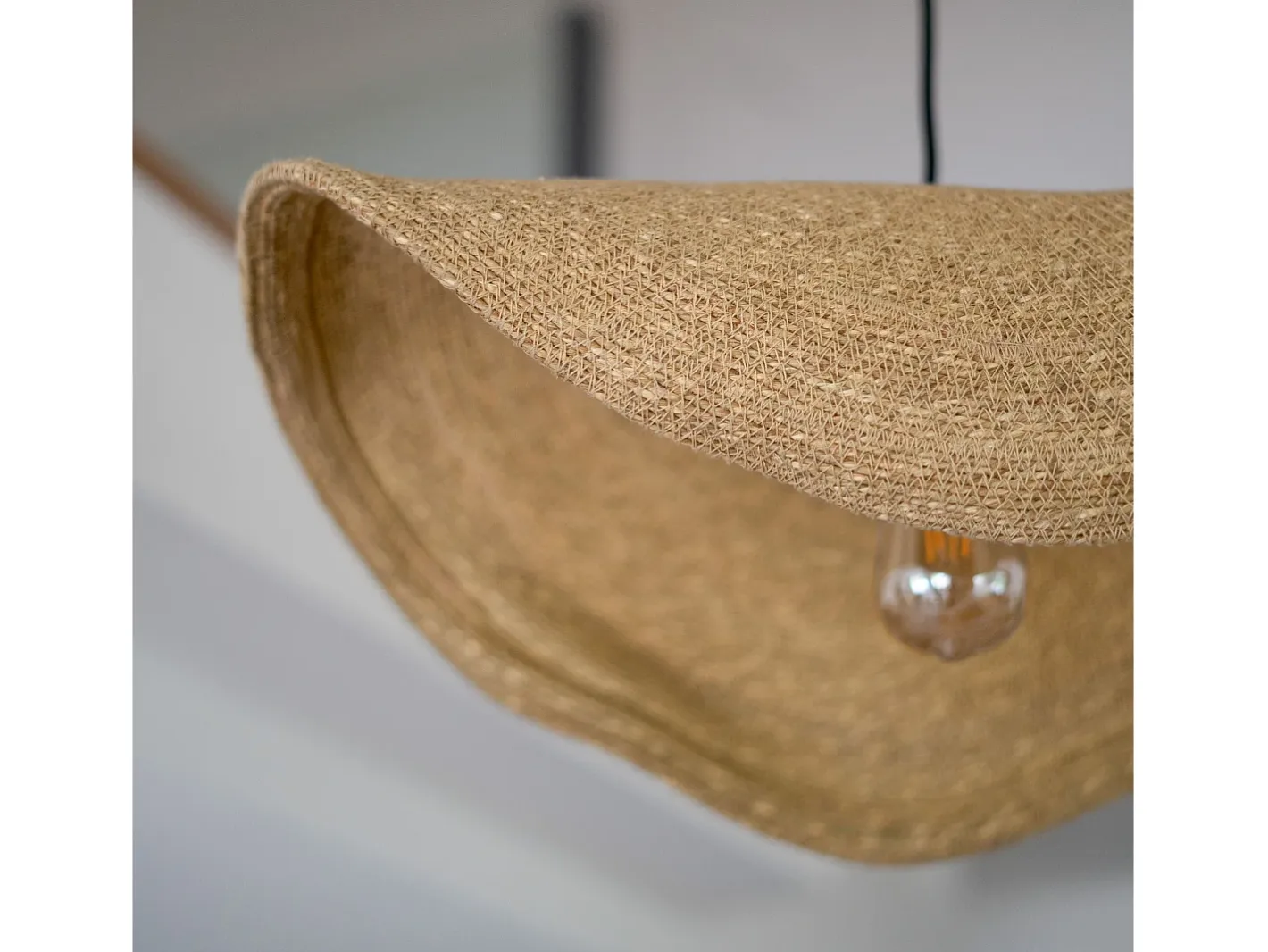 Discount Rendez-Vous Déco Lámpara de techo de material natural y metal D91 cm - Maho Beige
