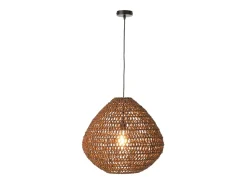 Sale J-Line Lámpara de techo de metal retorcido marrón 50x50x45 cm Marru00f3n