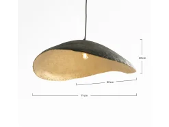 Rendez-Vous Déco Lámpara de techo de papel y hilo D71 cm - Milano Negro Outlet