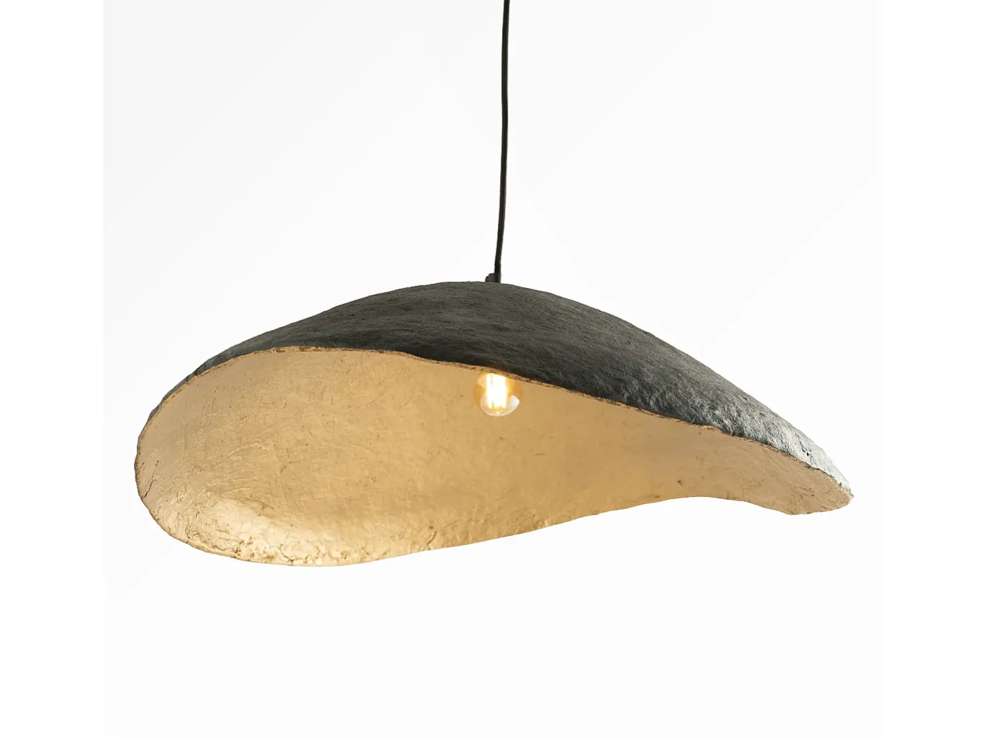 Rendez-Vous Déco Lámpara de techo de papel y hilo D71 cm - Milano Negro Outlet