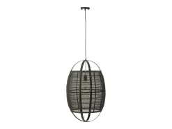 J-Line Lámpara de techo de tela negra 43*43*66 cm Negro Hot