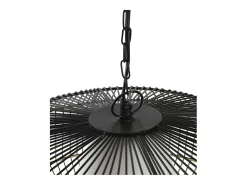 Hot Cambia tus muebles Lámpara de techo de 23x42x42 cm de hierro en forma de jaula en color dorado y Idara Negro