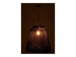 J-Line Plafón-Lámpara de techo de yute 53x53x53 cm Negro