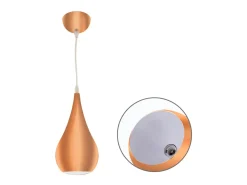 Lámpara de techo Gaio Lumit 40W altura regulable cobre Ø16 cm Marru00f3n