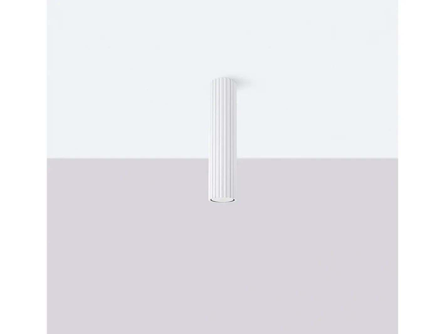 Best Sollux Lighting Lámpara de techo Gloow minimalista de aluminio - 1 fuentes luminosas 3000K - L.6,5 x A.30 cm - Blanco