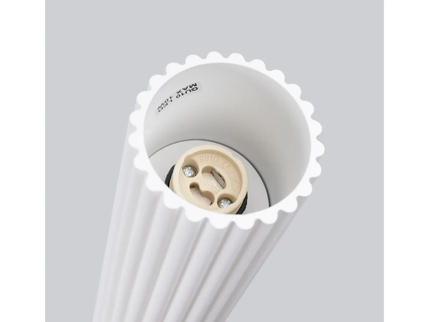 Best Sollux Lighting Lámpara de techo Gloow minimalista de aluminio - 1 fuentes luminosas 3000K - L.6,5 x A.40 cm - Blanco