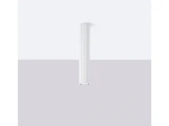 Best Sollux Lighting Lámpara de techo Gloow minimalista de aluminio - 1 fuentes luminosas 3000K - L.6,5 x A.40 cm - Blanco
