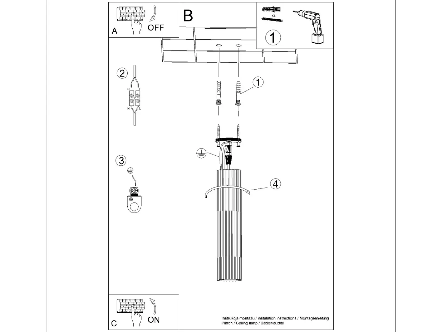 Best Sollux Lighting Lámpara de techo Gloow minimalista de aluminio - 1 fuentes luminosas 3000K - L.6,5 x A.40 cm - Blanco