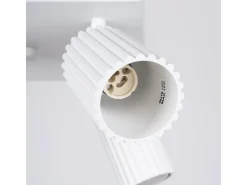 Sollux Lighting Plafón-Lámpara de techo Gloow minimalista de aluminio - 4 fuentes luminosas 3000K - L.25 x A.16,5 cm - Blanco