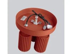 Sollux Lighting Lámpara de techo Gloow minimalista de aluminio - 3 fuentes luminosas 4000K - L.19,5 x A.18 cm - ocre Rojo Best