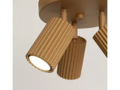 Online Sollux Lighting Lámpara de techo Gloow minimalista de aluminio - 3 fuentes luminosas 3000K - L.19,5 x A.18 cm - Dorado