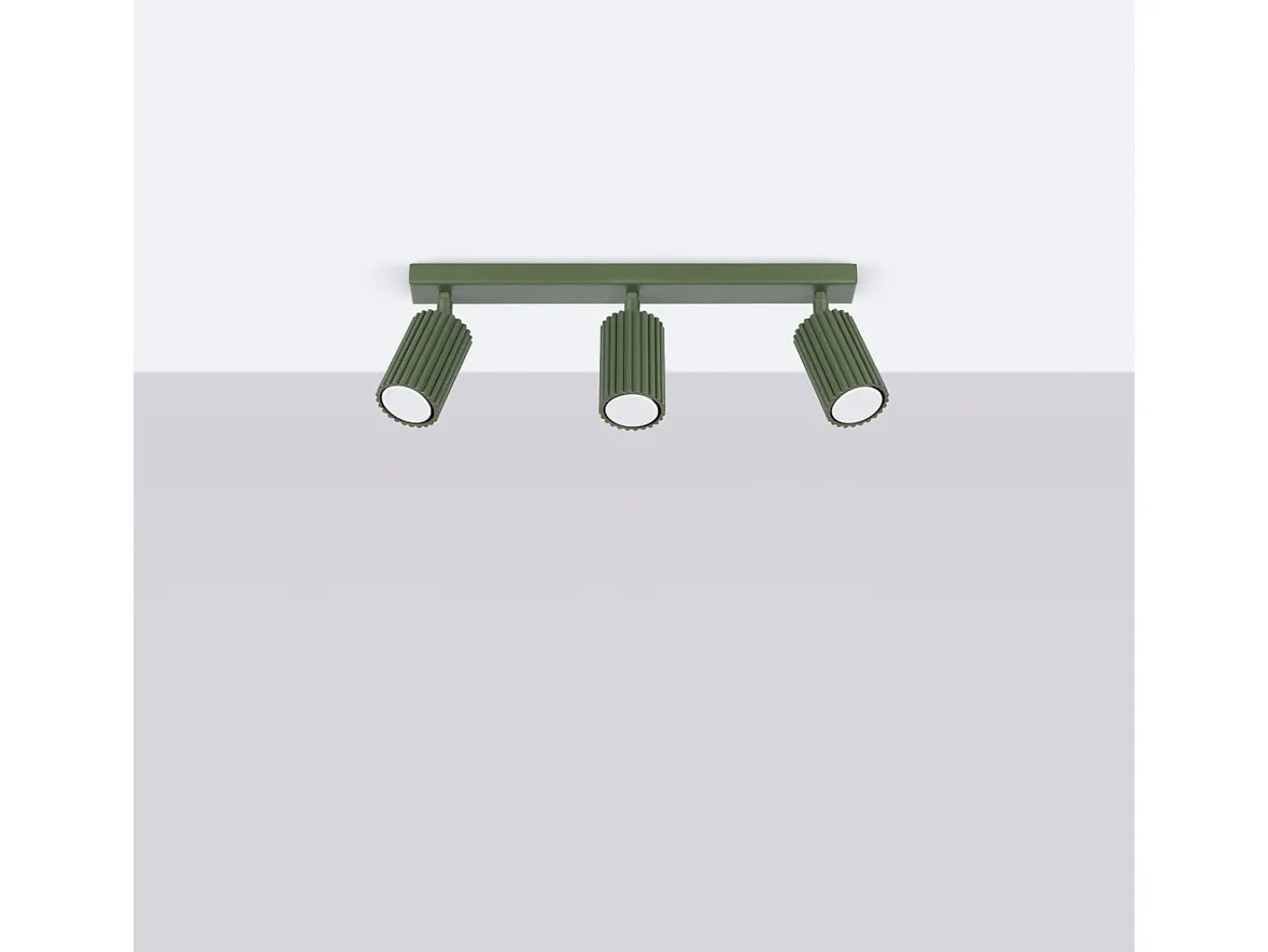 Sollux Lighting Lámpara de techo Gloow minimalista de aluminio - 3 fuentes luminosas 3000K - L.45 x A.16,5 cm - oliva Verde Sale