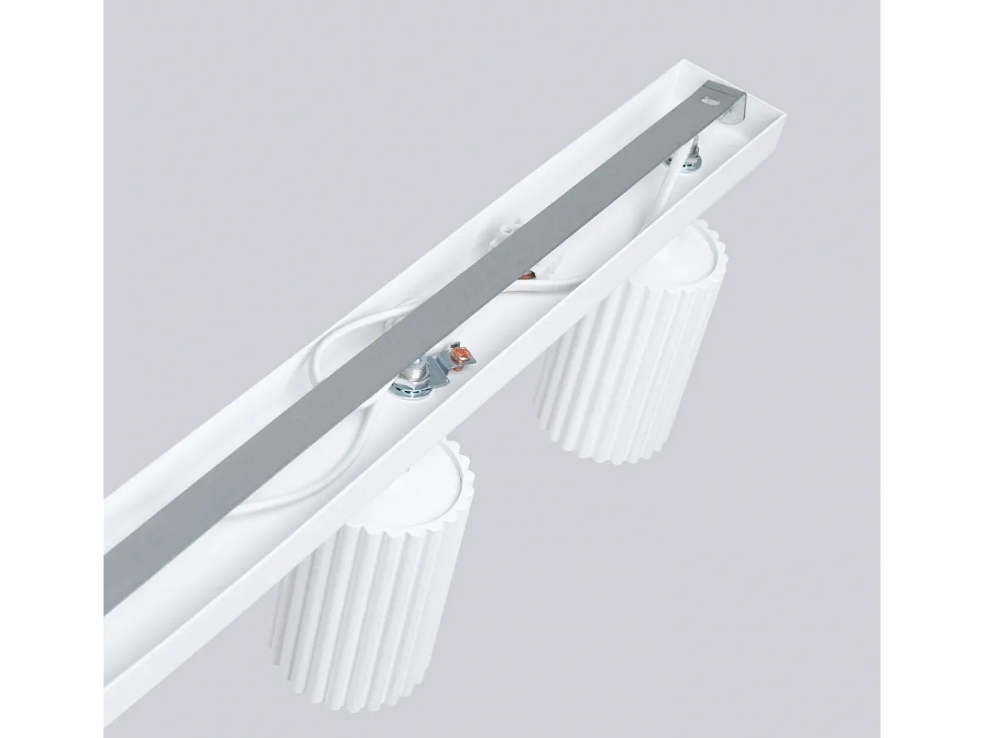 Sollux Lighting Lámpara de techo Gloow minimalista de aluminio - 6 fuentes luminosas 3000K - L.117 x A.16,5 cm - Blanco