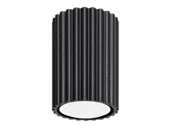 Sollux Lighting Plafón-Lámpara de techo Gloow minimalista de aluminio - 1 fuentes luminosas 4000K - L.6,5 x A.10 cm - Negro