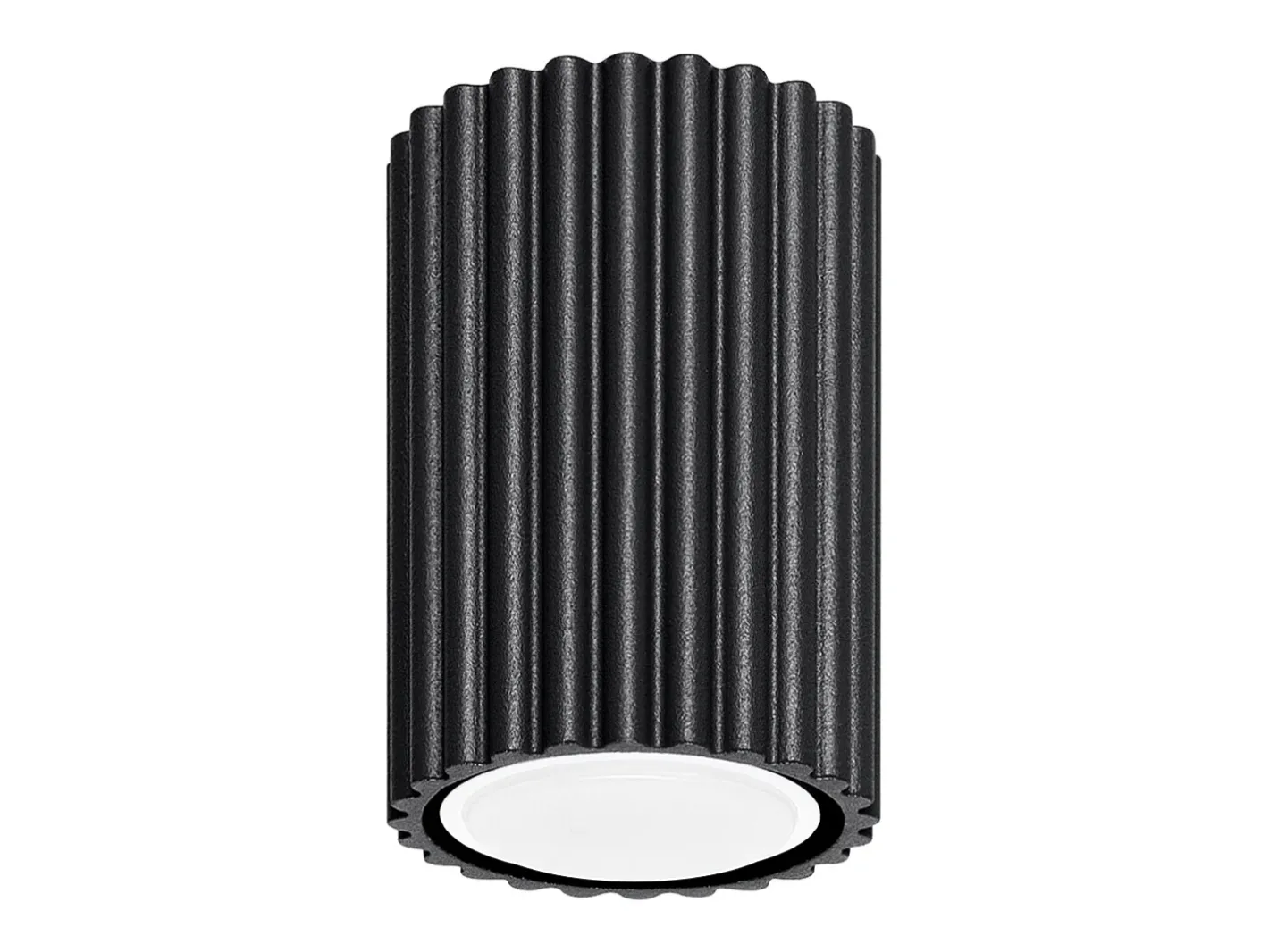 Sollux Lighting Plafón-Lámpara de techo Gloow minimalista de aluminio - 1 fuentes luminosas 4000K - L.6,5 x A.10 cm - Negro