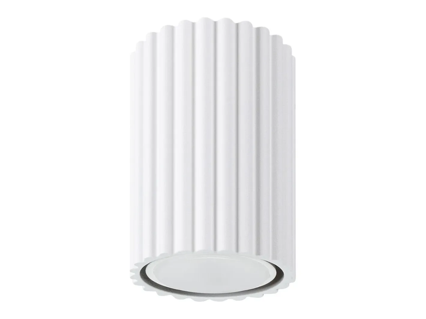Sollux Lighting Plafón-Lámpara de techo Gloow minimalista de aluminio - 1 fuentes luminosas 3000K - L.6,5 x A.10 cm - Blanco