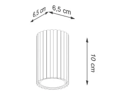 Sollux Lighting Plafón-Lámpara de techo Gloow minimalista de aluminio - 1 fuentes luminosas 3000K - L.6,5 x A.10 cm - Blanco