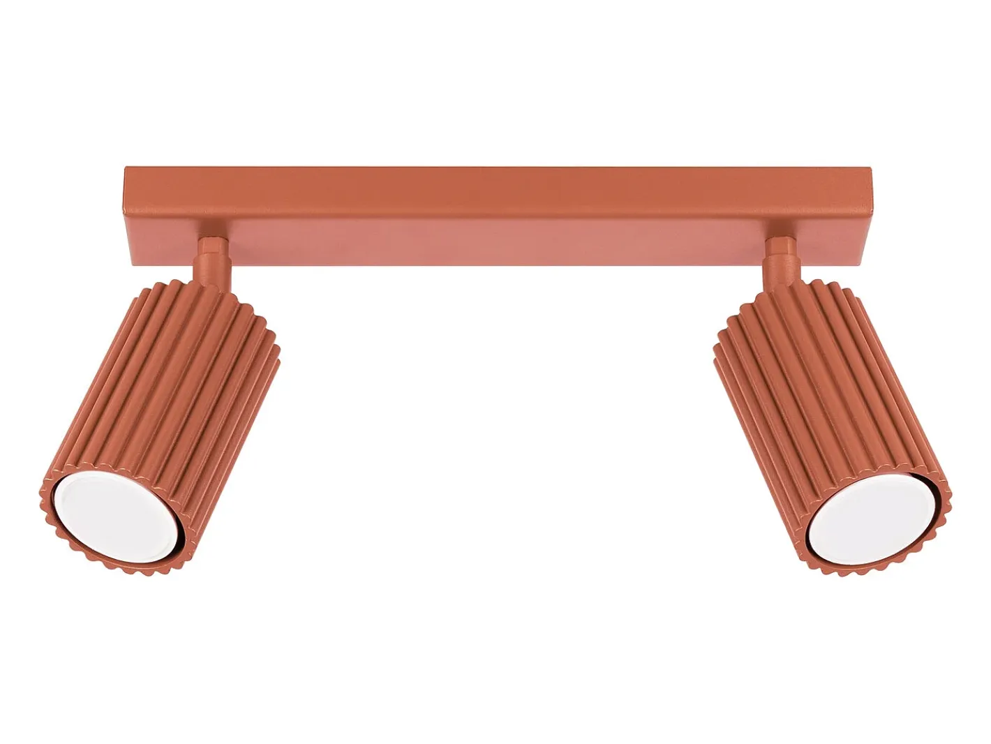 Sollux Lighting Lámpara de techo Gloow minimalista de aluminio - 2 fuentes luminosas 4000K - L.30 x A.16,5 cm - ocre Rojo Discount