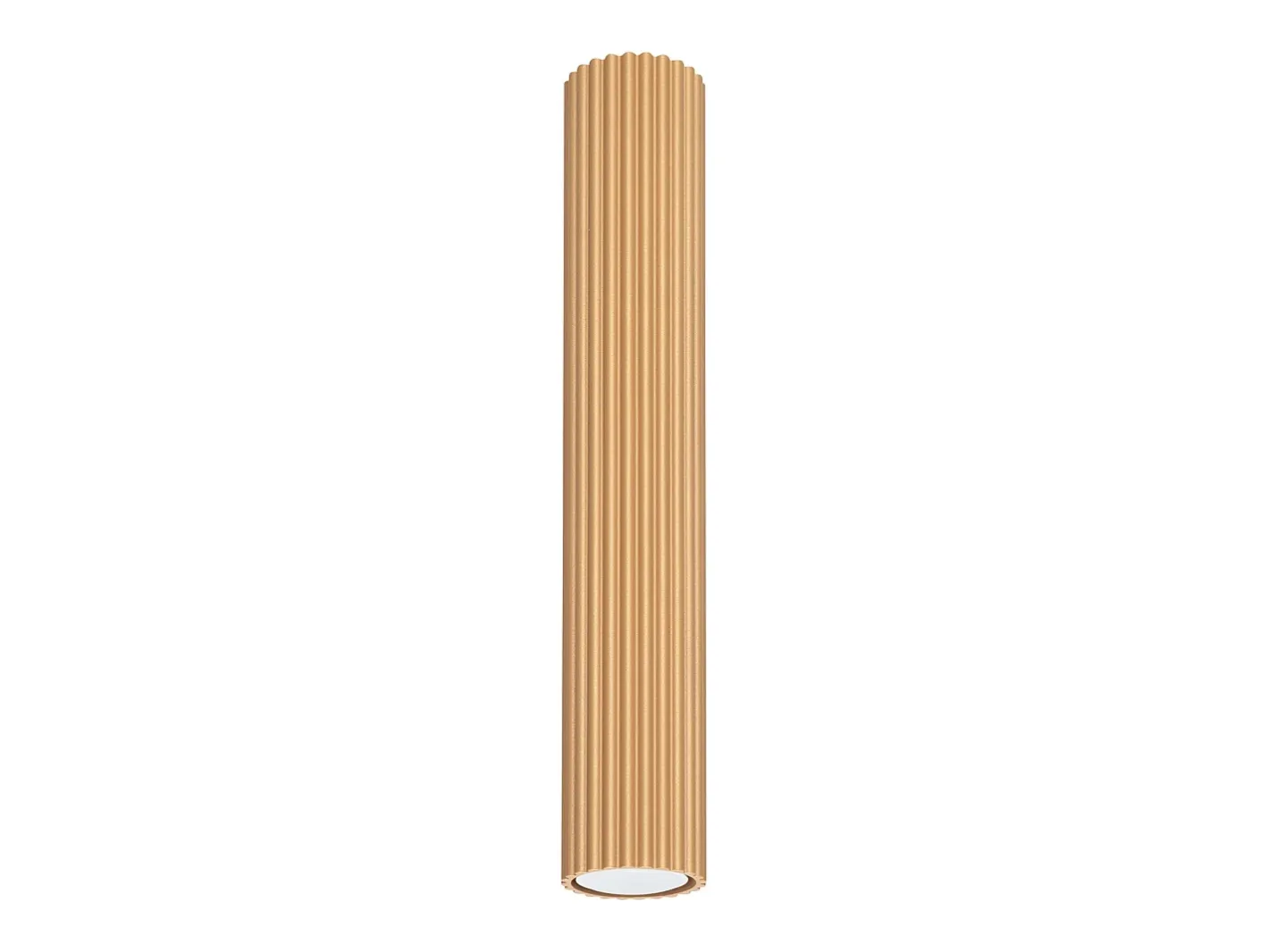 Sollux Lighting Plafón-Lámpara de techo Gloow minimalista de aluminio - 1 fuentes luminosas 4000K - L.6,5 x A.40 cm - Dorado