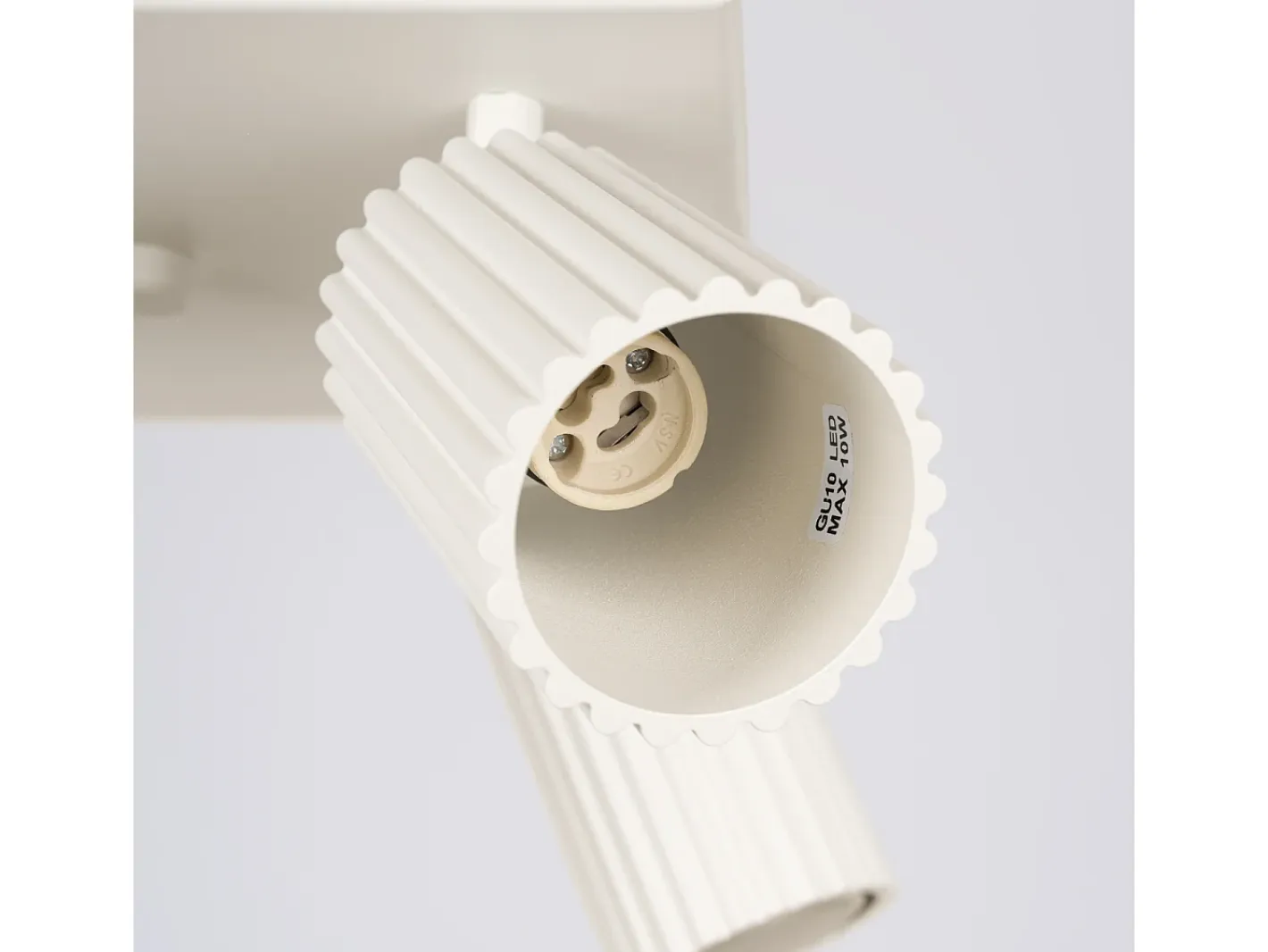 Sollux Lighting Plafón-Lámpara de techo Gloow minimalista de aluminio - 4 fuentes luminosas 4000K - L.25 x A.16,5 cm - Beige
