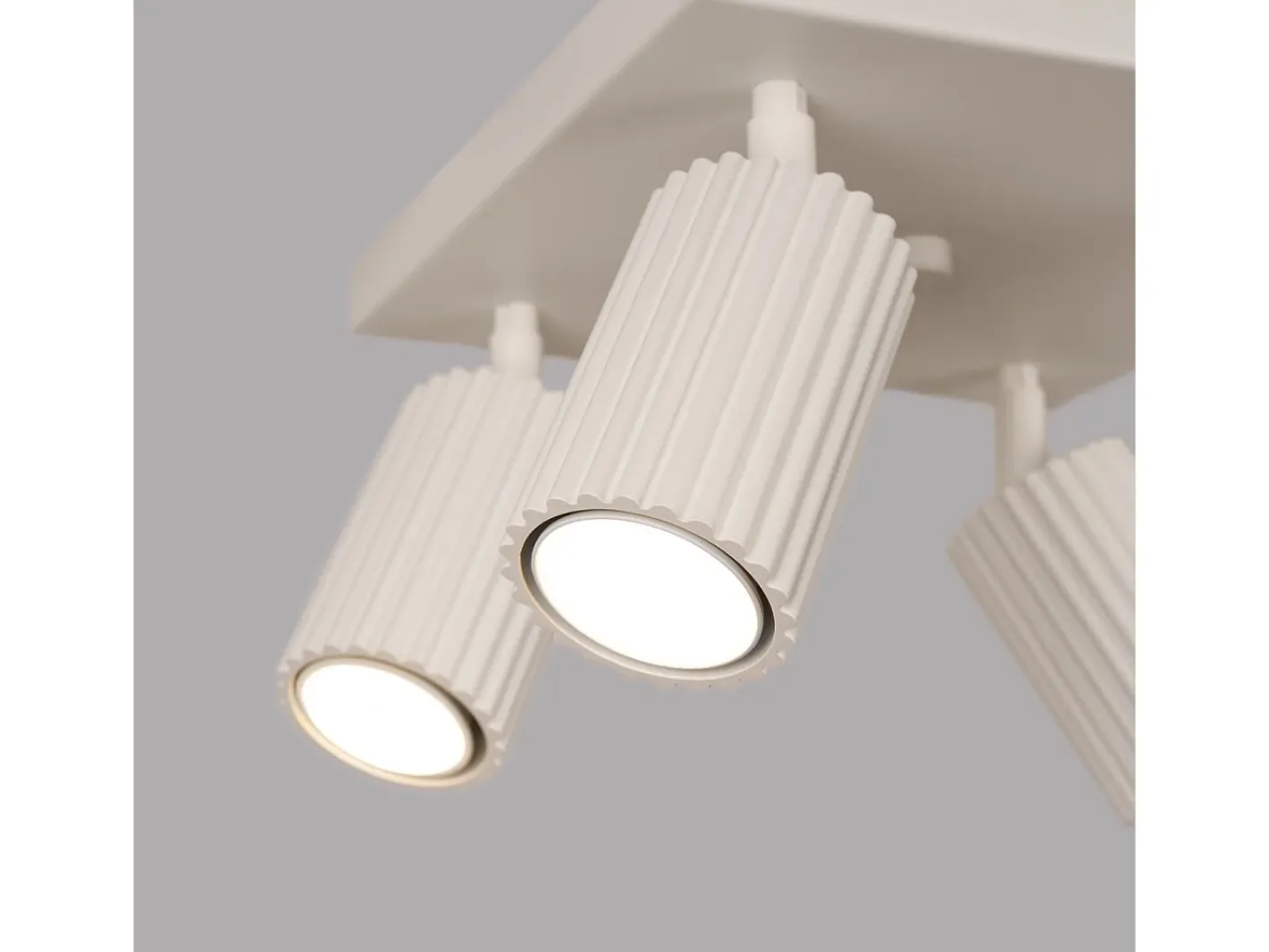 Sollux Lighting Plafón-Lámpara de techo Gloow minimalista de aluminio - 4 fuentes luminosas 4000K - L.25 x A.16,5 cm - Beige