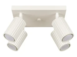 Sollux Lighting Plafón-Lámpara de techo Gloow minimalista de aluminio - 4 fuentes luminosas 4000K - L.25 x A.16,5 cm - Beige