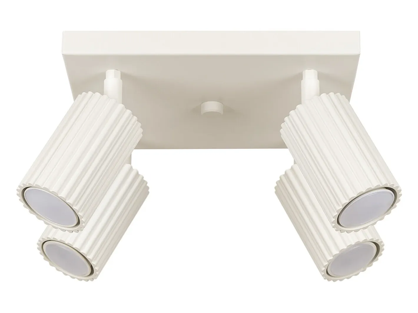 Sollux Lighting Plafón-Lámpara de techo Gloow minimalista de aluminio - 4 fuentes luminosas 4000K - L.25 x A.16,5 cm - Beige