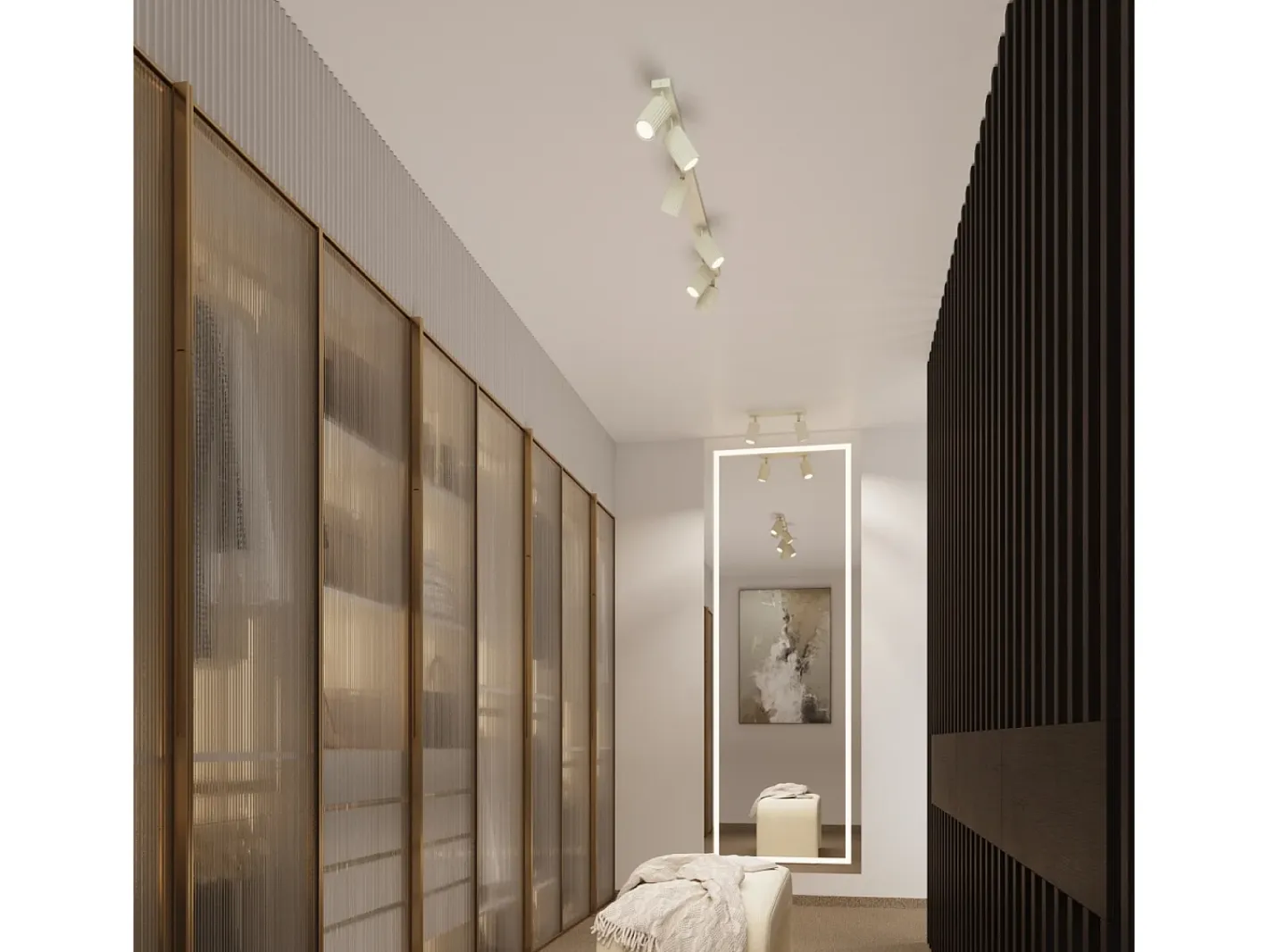 Sollux Lighting Plafón-Lámpara de techo Gloow minimalista de aluminio - 4 fuentes luminosas 4000K - L.25 x A.16,5 cm - Beige