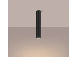 Sollux Lighting Lámpara de techo Gloow minimalista de aluminio - 1 fuentes luminosas 4000K - L.6,5 x A.40 cm - Negro Discount