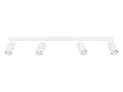 Sollux Lighting Lámpara de techo Gloow minimalista de aluminio - 4 fuentes luminosas 3000K - L.81 x A.16,5 cm - Blanco