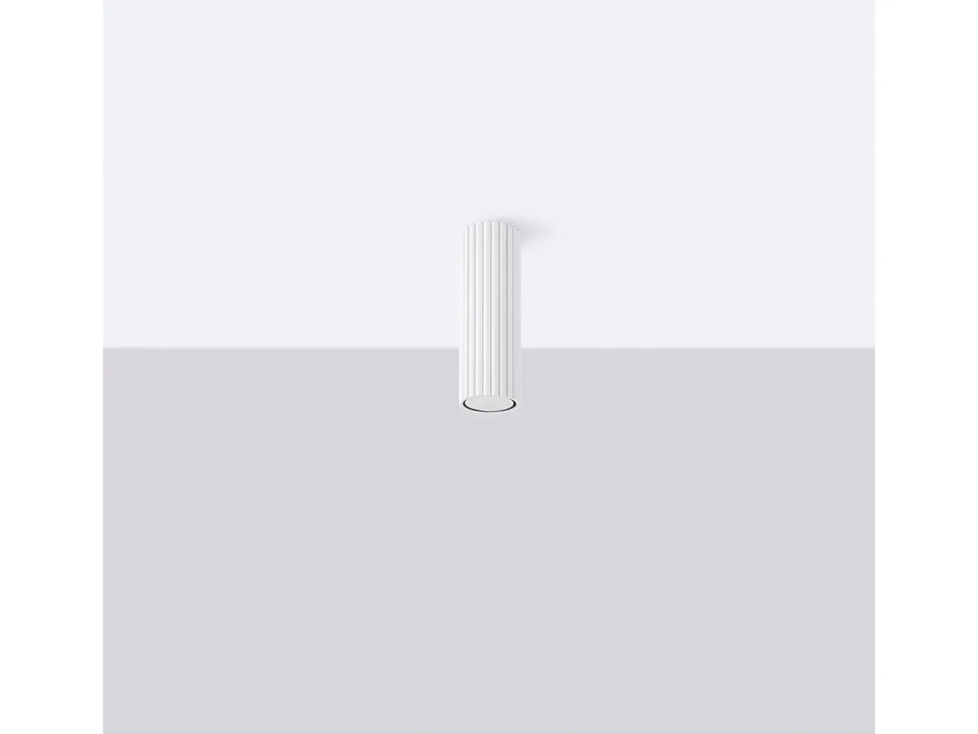 Sollux Lighting Plafón-Lámpara de techo Gloow minimalista de aluminio - 1 fuentes luminosas 3000K - L.6,5 x A.20 cm - Blanco