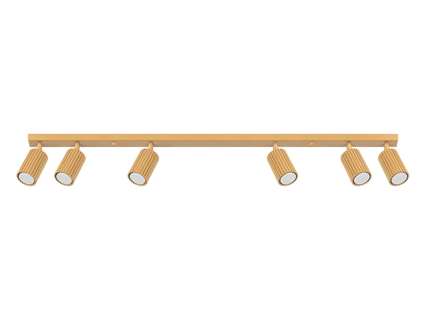 Hot Sollux Lighting Lámpara de techo Gloow minimalista de aluminio - 6 fuentes luminosas 3000K - L.117 x A.16,5 cm - Dorado