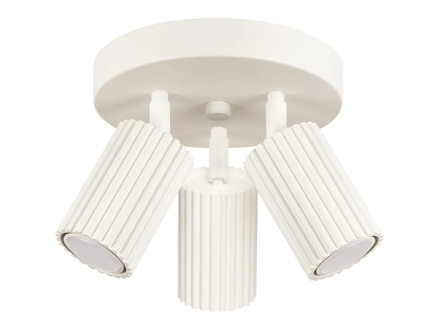 Sollux Lighting Lámpara de techo Gloow minimalista de aluminio - 3 fuentes luminosas 4000K - L.19,5 x A.18 cm - Beige Hot