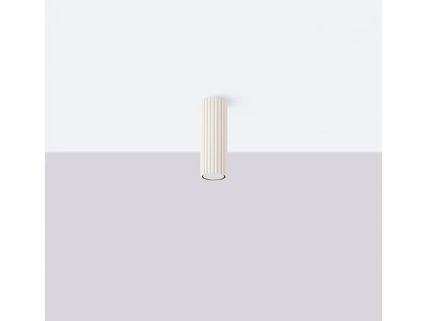 Sollux Lighting Lámpara de techo Gloow minimalista de aluminio - 1 fuentes luminosas 3000K - L.6,5 x A.20 cm - Beige Clearance