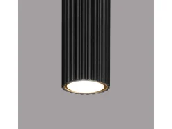 Sollux Lighting Plafón-Lámpara de techo Gloow minimalista de aluminio - 1 fuentes luminosas 4000K - L.6,5 x A.30 cm - Negro