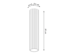 Sollux Lighting Plafón-Lámpara de techo Gloow minimalista de aluminio - 1 fuentes luminosas 4000K - L.6,5 x A.30 cm - Negro