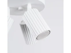Sale Sollux Lighting Lámpara de techo Gloow minimalista de aluminio - 3 fuentes luminosas 3000K - L.19,5 x A.18 cm - Blanco