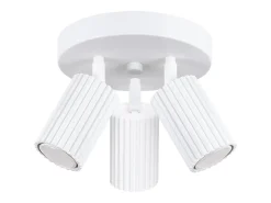 Sale Sollux Lighting Lámpara de techo Gloow minimalista de aluminio - 3 fuentes luminosas 3000K - L.19,5 x A.18 cm - Blanco