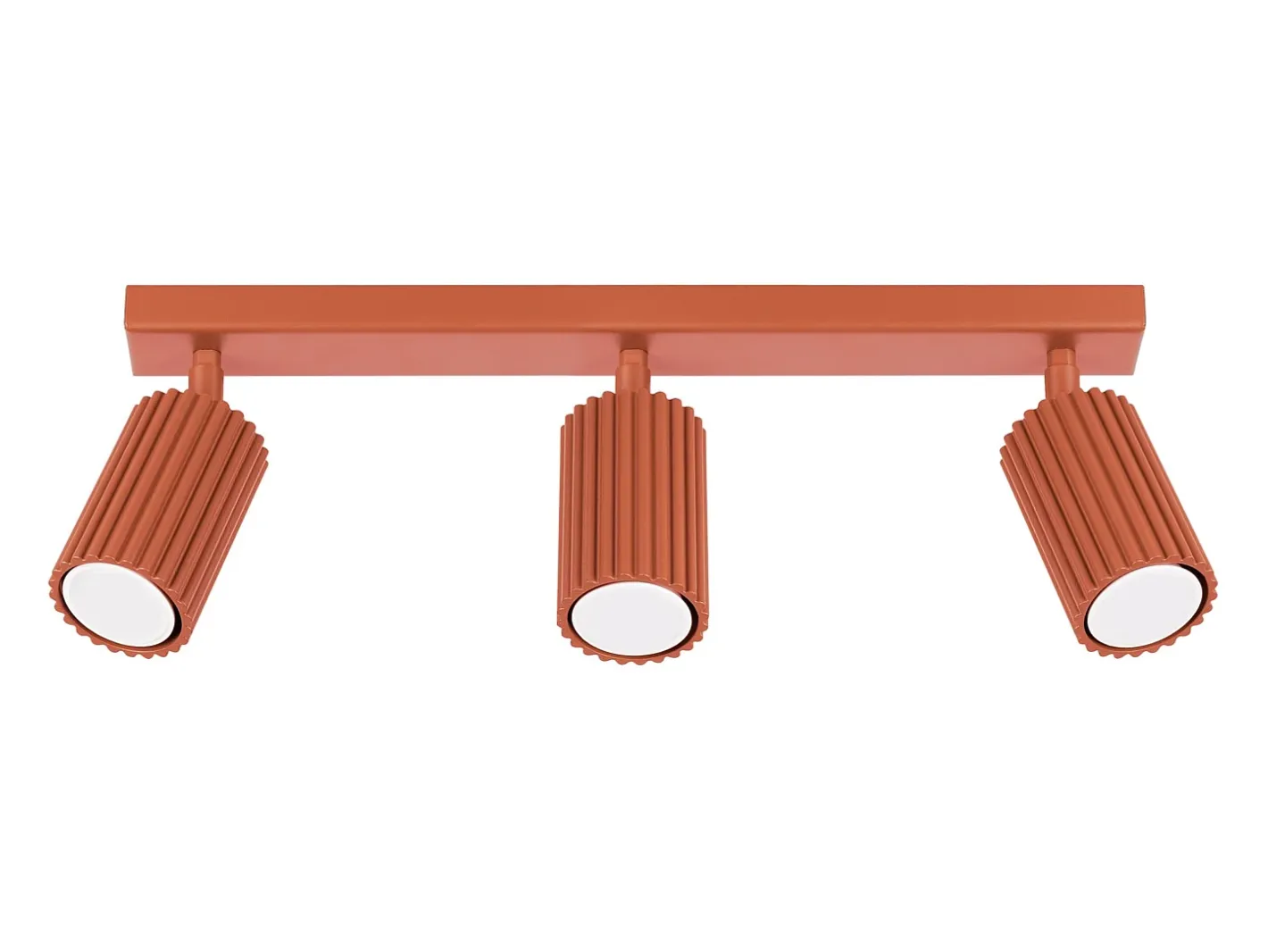 Sollux Lighting Plafón-Lámpara de techo Gloow minimalista de aluminio - 3 fuentes luminosas 4000K - L.45 x A.16,5 cm - ocre Rojo