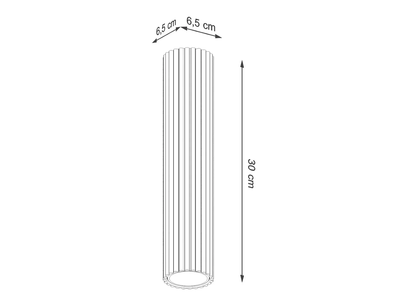 Sollux Lighting Plafón-Lámpara de techo Gloow minimalista de aluminio - 1 fuentes luminosas 3000K - L.6,5 x A.30 cm - ocre Rojo