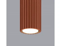 Sollux Lighting Plafón-Lámpara de techo Gloow minimalista de aluminio - 1 fuentes luminosas 3000K - L.6,5 x A.30 cm - ocre Rojo