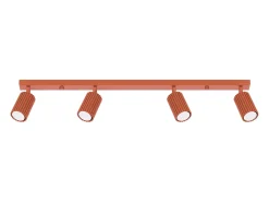 Sollux Lighting Lámpara de techo Gloow minimalista de aluminio - 4 fuentes luminosas 3000K - L.81 x A.16,5 cm - ocre Rojo Outlet