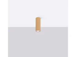 Sollux Lighting Lámpara de techo Gloow minimalista de aluminio - 1 fuentes luminosas 3000K - L.6,5 x A.20 cm - Dorado